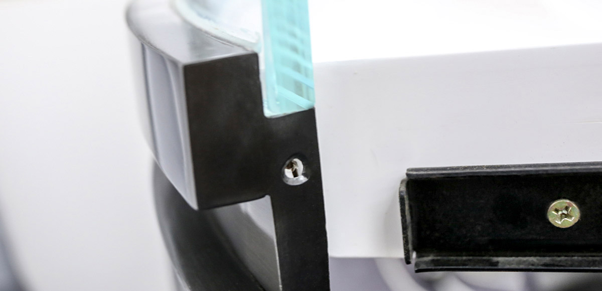 BLACK ROUND WATCH DISPLAY SHOWCASE WITH LIGHT