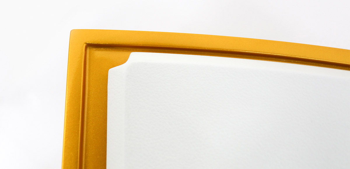 curved wooden jewelry showcase