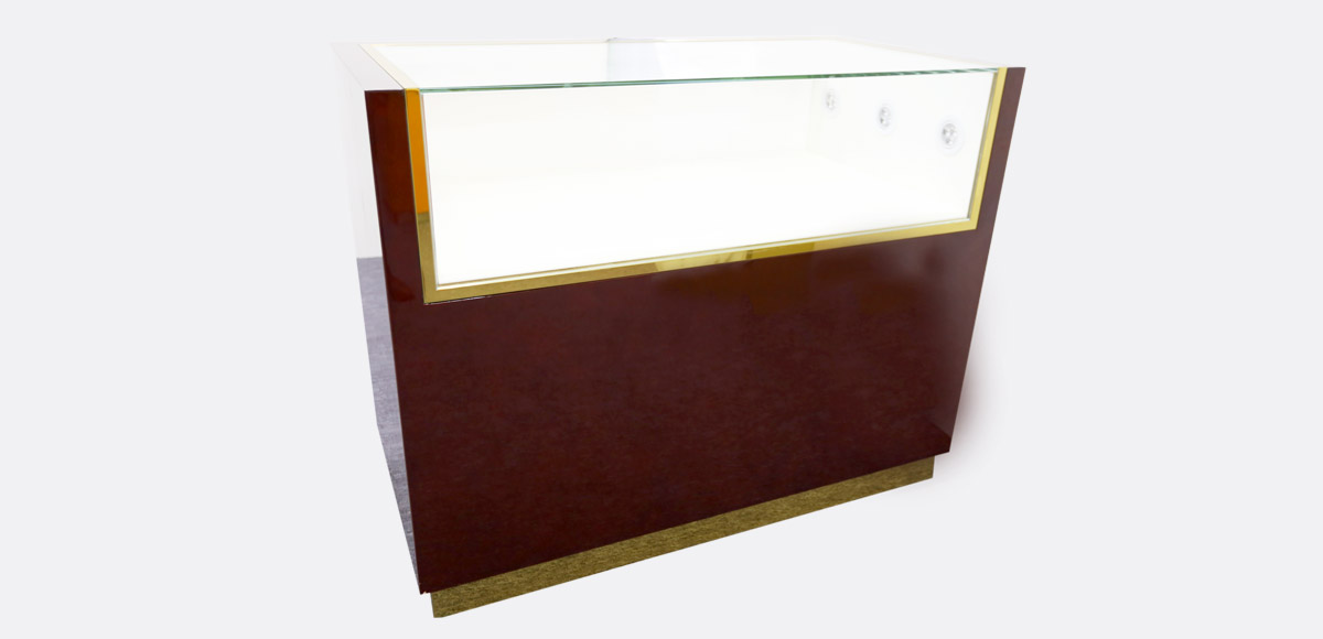 AMERICAN STYLE WOODEN Watch showcase WITH LIGHTS AND STORAGE