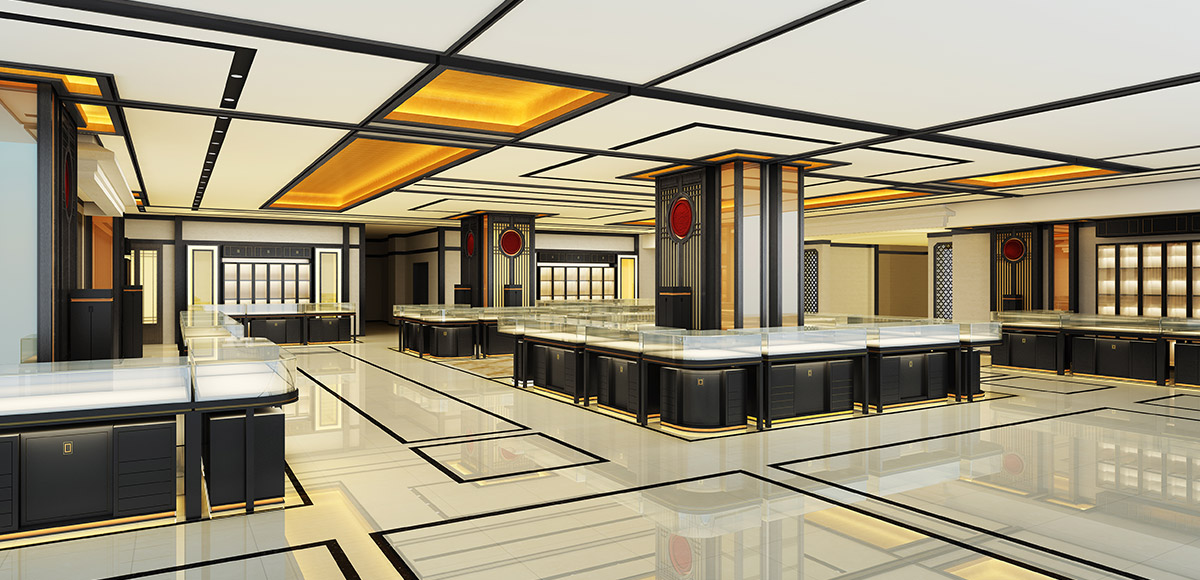 jewelry storage cabinet table for luxury boutiques