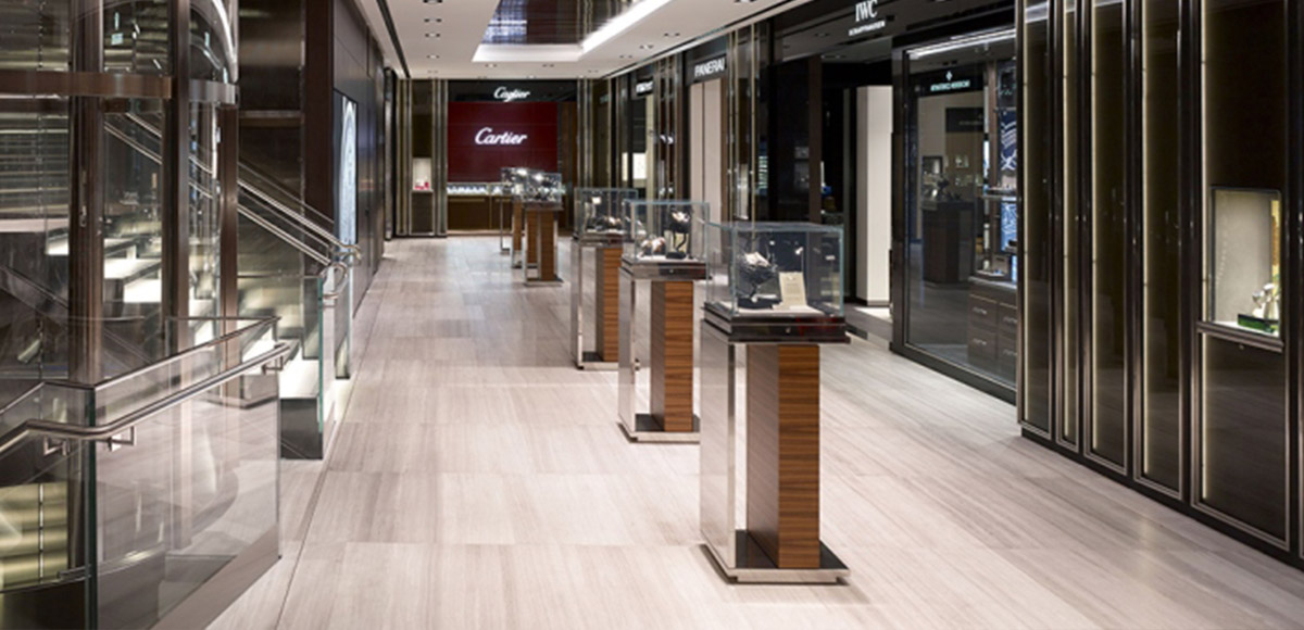 SIMPLE STYLE METAL WATCH SHOWCASE WITH LIGHTS AND LOCK