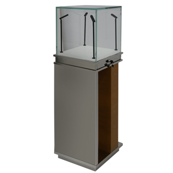 SIMPLE STYLE METAL WATCH SHOWCASE WITH LIGHTS AND LOCK