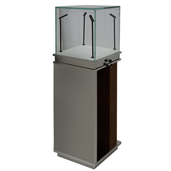 SIMPLE STYLE METAL WATCH SHOWCASE WITH LIGHTS AND LOCK