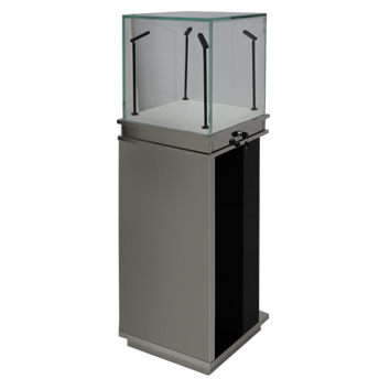 SIMPLE STYLE METAL WATCH SHOWCASE WITH LIGHTS AND LOCK