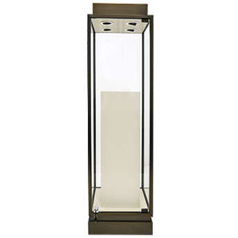 Watch AND JEWELRY METAL AND GLASS TALL DISPLAY showcase WITH LIGHTS