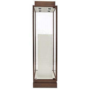 Watch AND JEWELRY METAL AND GLASS TALL DISPLAY showcase WITH LIGHTS