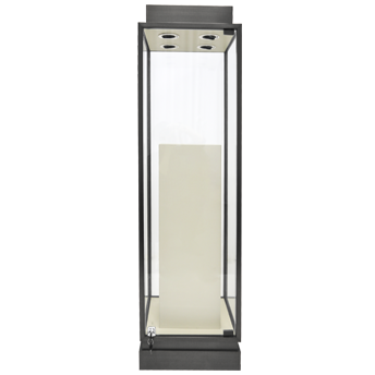 Watch AND JEWELRY METAL AND GLASS TALL DISPLAY showcase WITH LIGHTS