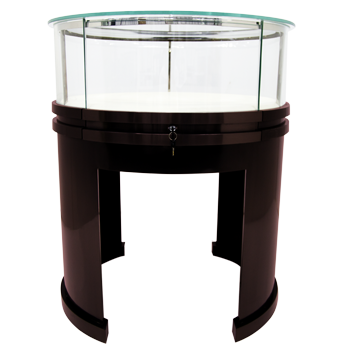 red ROUND WATCH DISPLAY SHOWCASE WITH LIGHT