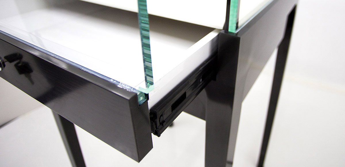 square watch and jewelry showcase cabinet