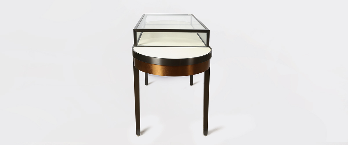 luxury design High End Jewelry display Table counter case with lock
